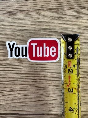 YouTube Logo Sticker (3 in x 1.5 in)